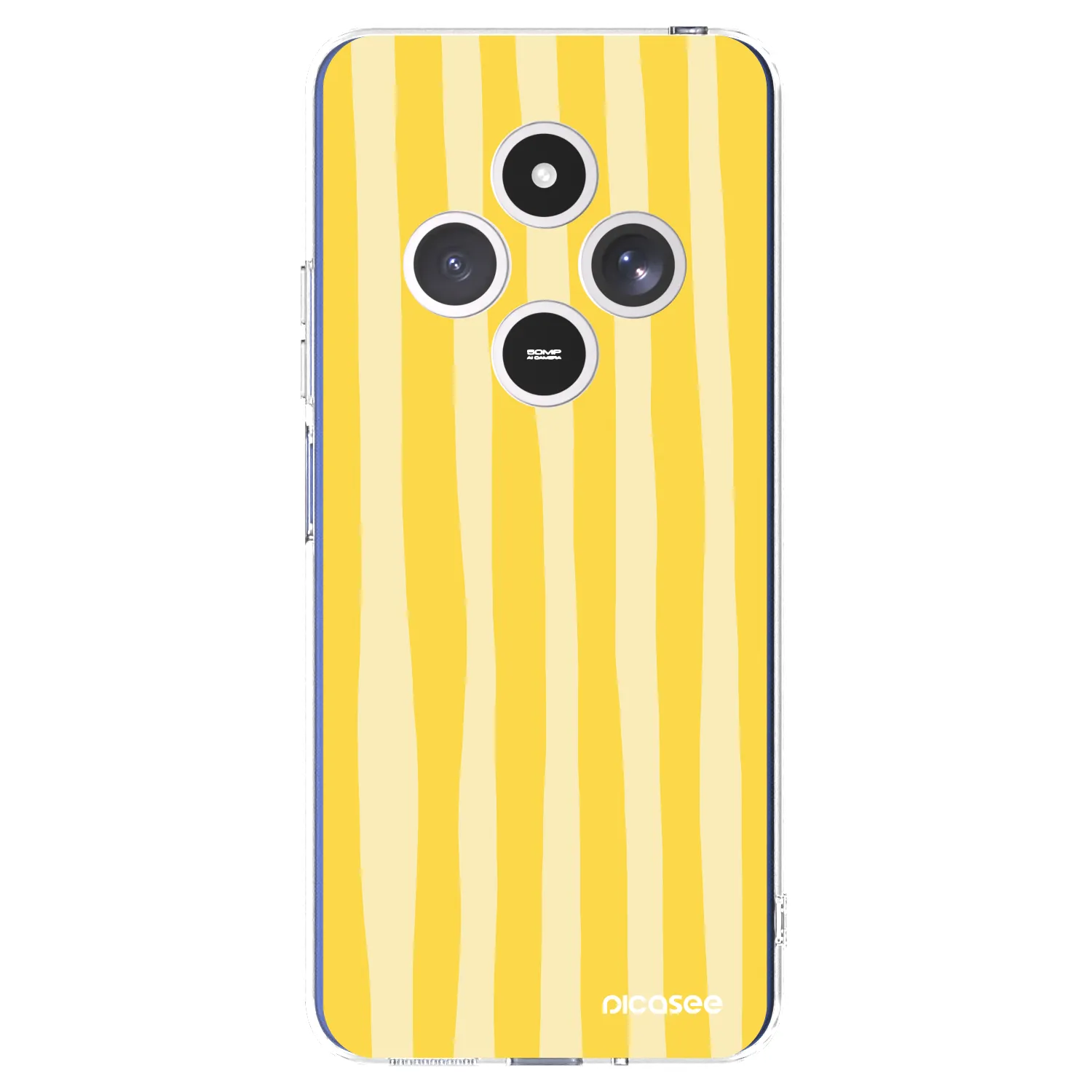 Picasee silikonowe przeźroczyste etui na Xiaomi Redmi 14C - Lines lemon