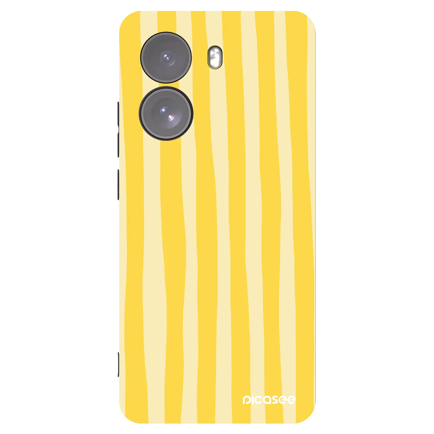 Picasee silikonowe czarne etui na Xiaomi Poco X7 - Lines lemon