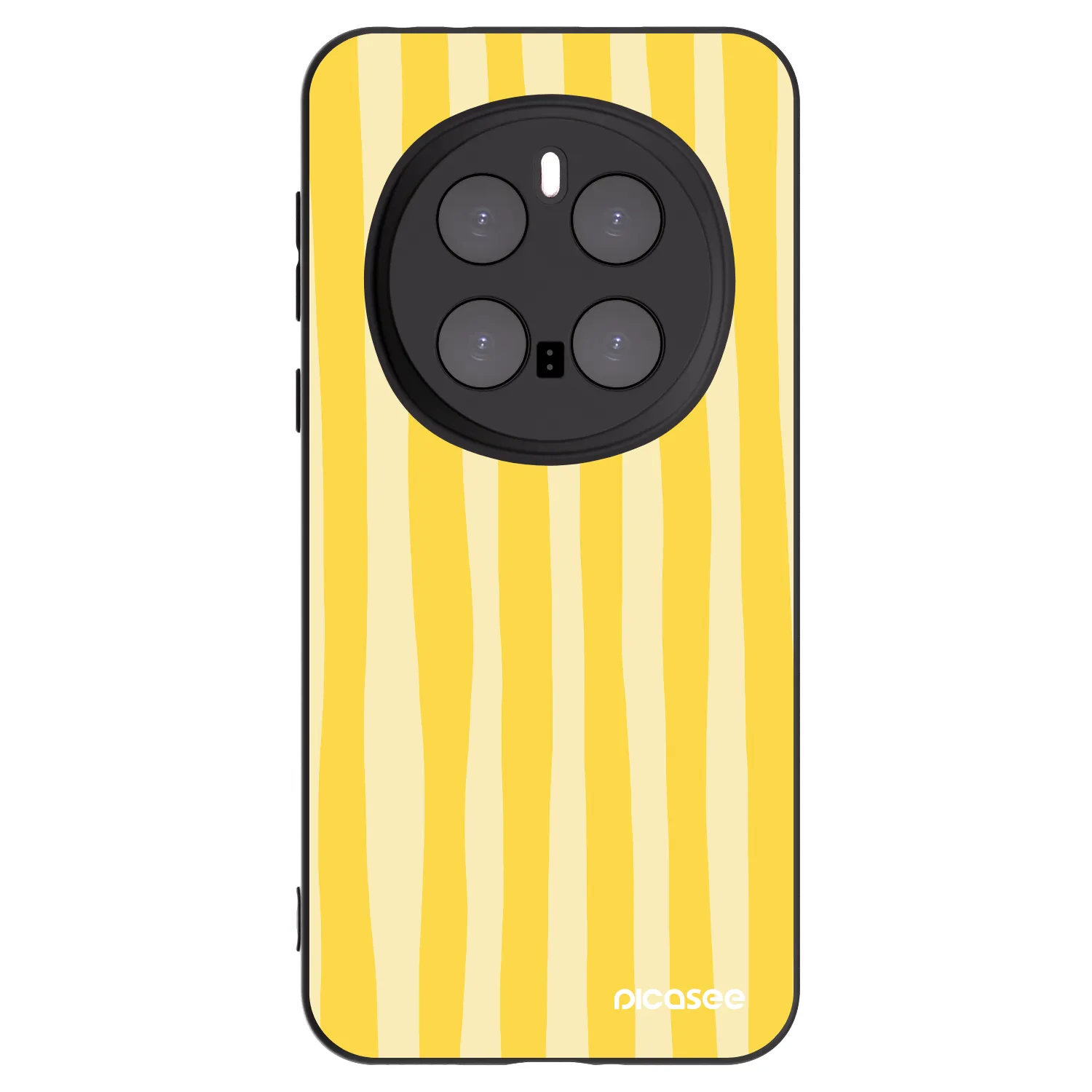 Picasee silikonowe czarne etui na Honor Magic7 Pro 5G - Lines lemon