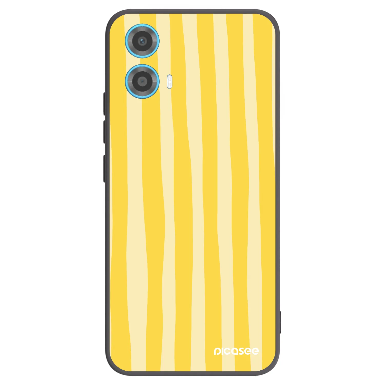 Picasee silikonowe czarne etui na Motorola Moto G34 5G - Lines lemon