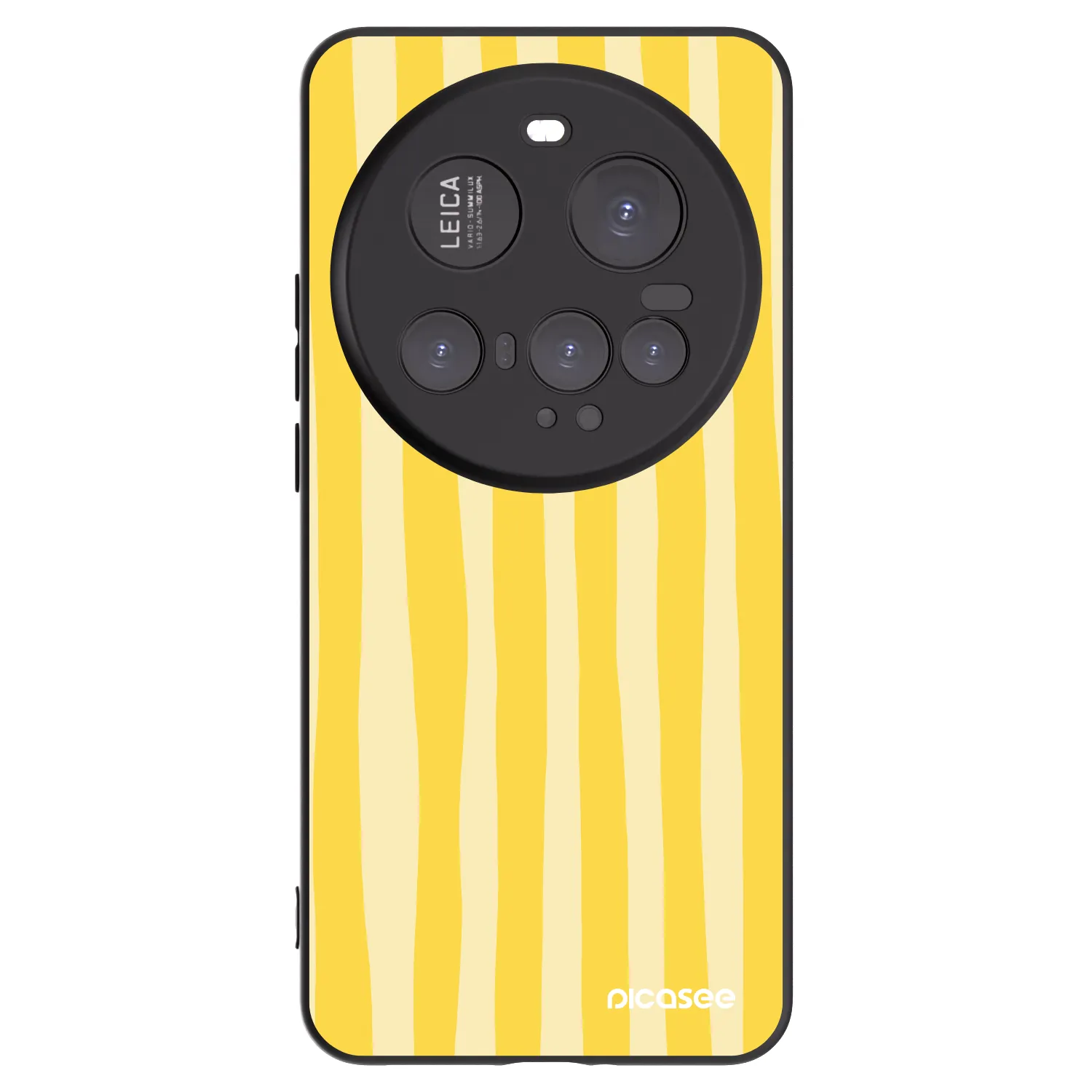 Picasee silikonowe czarne etui na Xiaomi 15 Ultra - Lines lemon