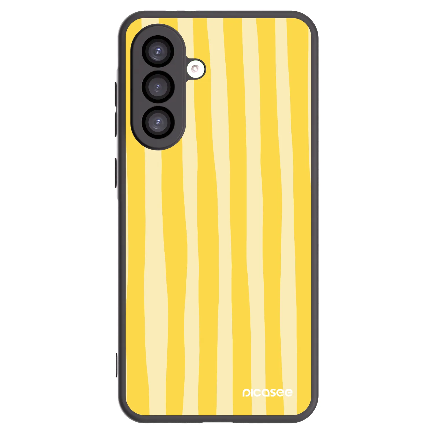 Picasee silikonowe czarne etui na Samsung Galaxy A26 5G A266B - Lines lemon