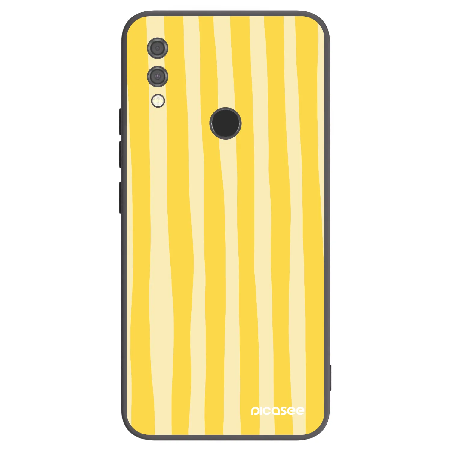 Picasee silikonowe czarne etui na Xiaomi Redmi Note 7 - Lines lemon