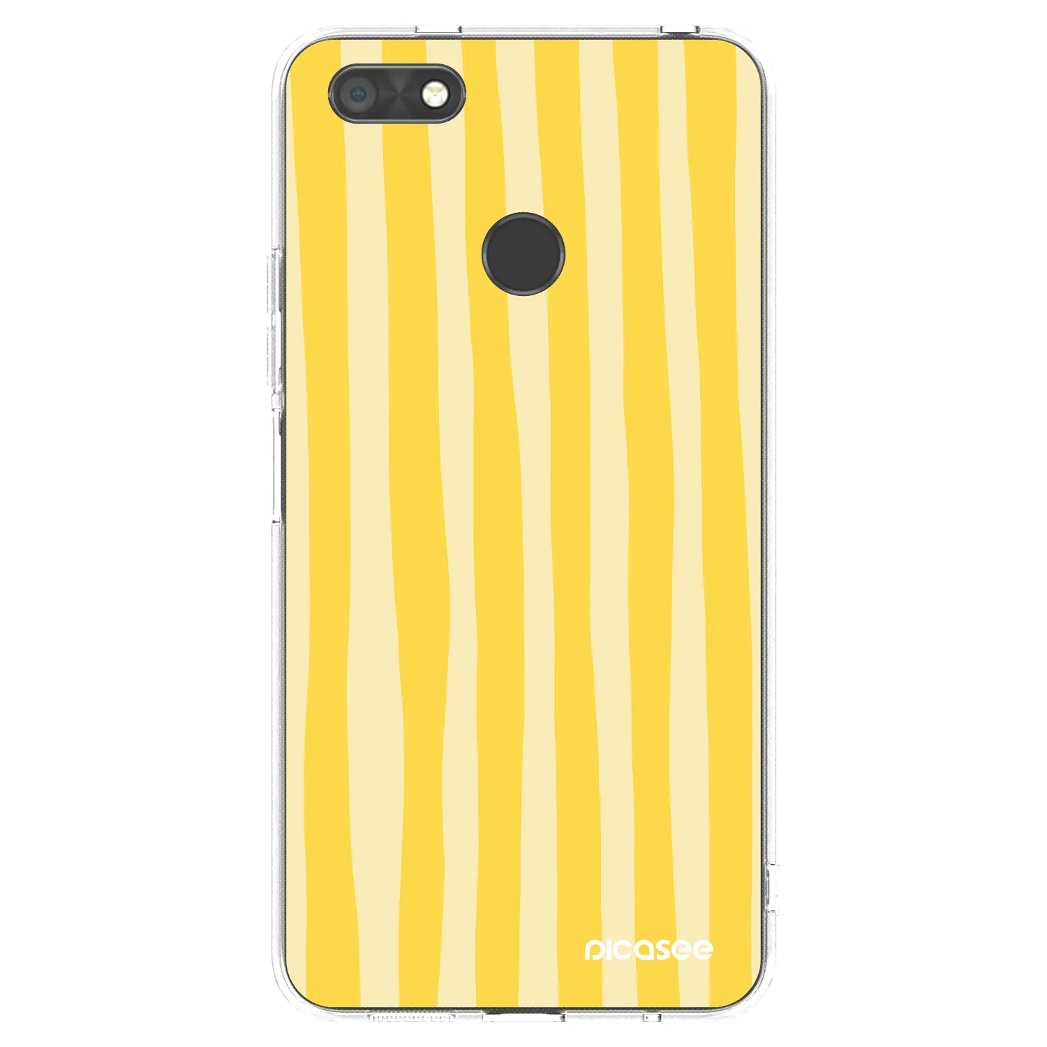 Picasee silikonowe przeźroczyste etui na Huawei P9 Lite Mini - Lines lemon