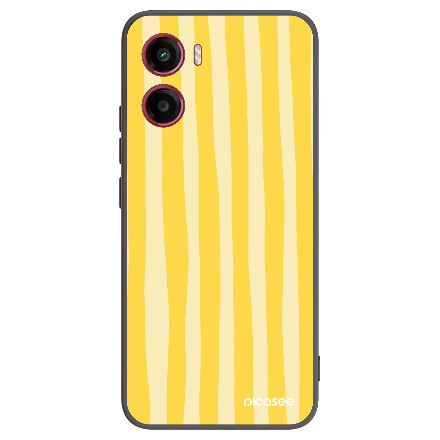 Picasee silikonowe czarne etui na Motorola Moto G05 - Lines lemon