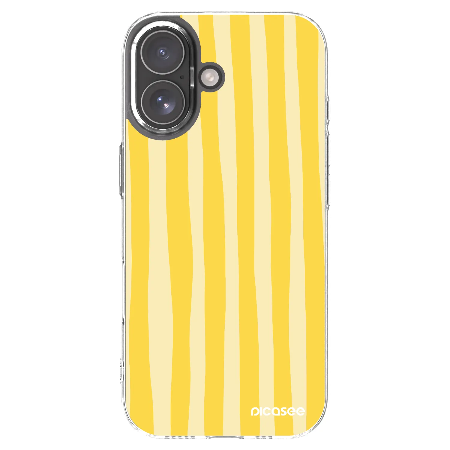 Picasee silikonowe przeźroczyste etui na Apple iPhone 17 - Lines lemon