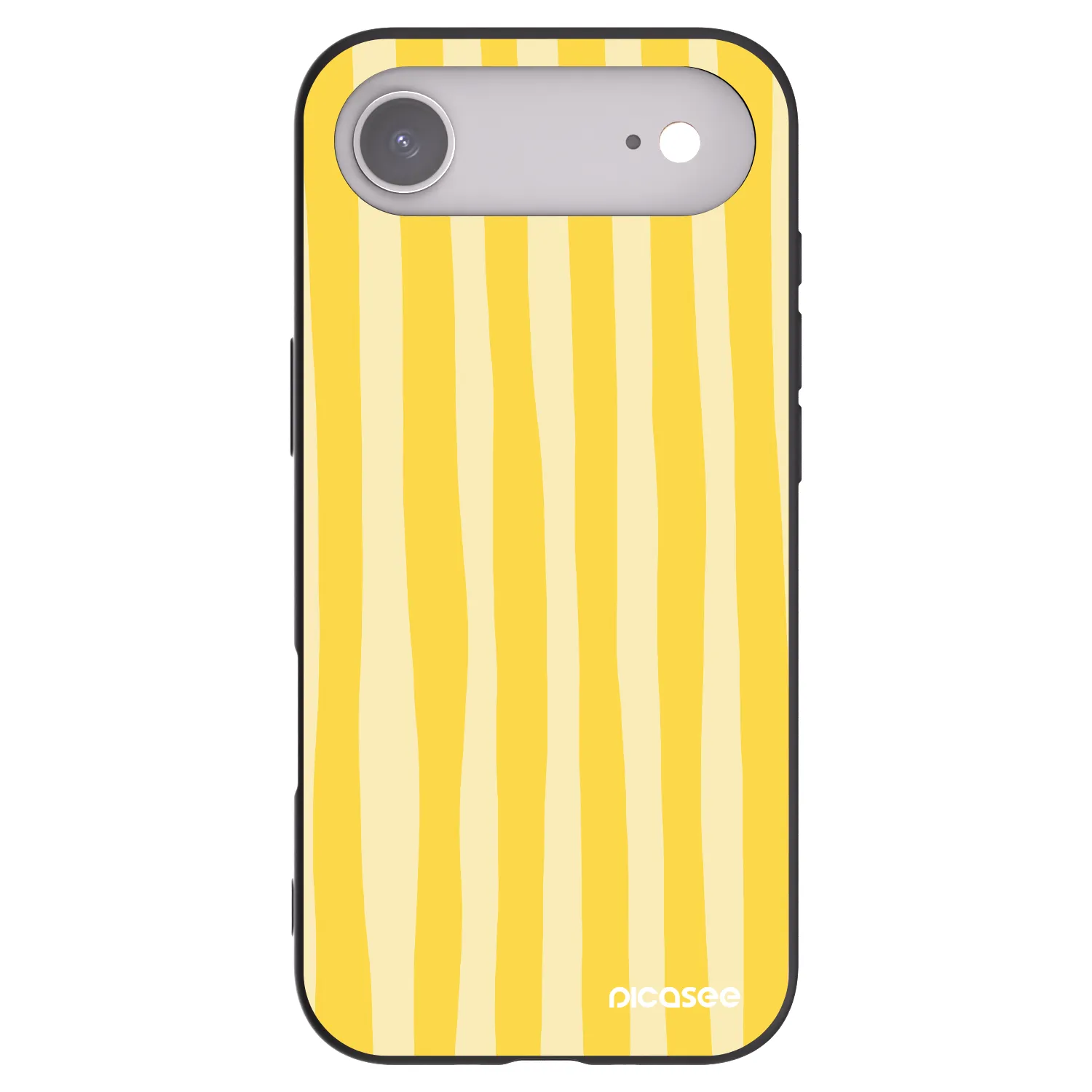 Picasee silikonowe czarne etui na Apple iPhone Air - Lines lemon