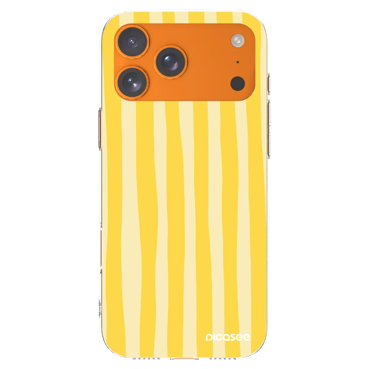 Picasee silikonowe przeźroczyste etui na Apple iPhone 17 Pro Max - Lines lemon