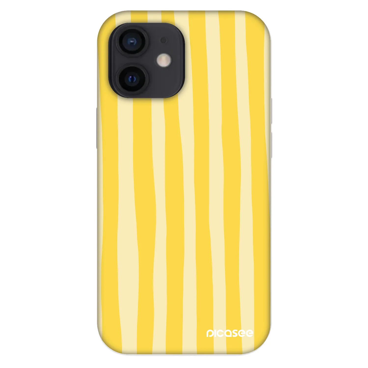Picasee Fashion Case na Apple iPhone 12 mini - Lines lemon