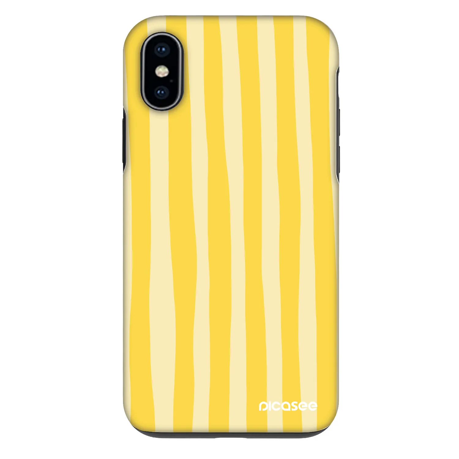 Picasee Fashion Case na Apple iPhone X/XS - Lines lemon
