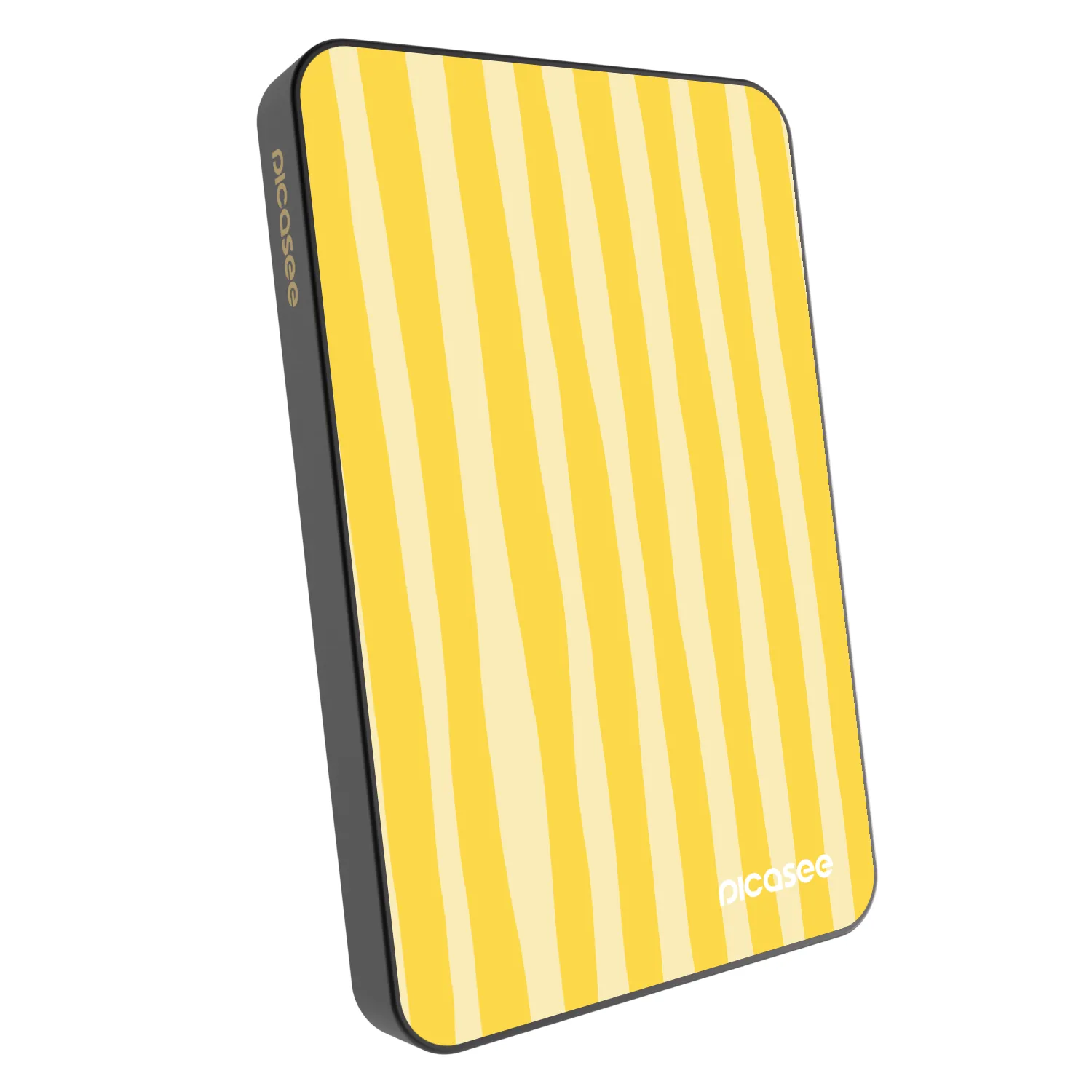 Picasee Powerbank z MagSafe 5 000 mAh Szary - Lines lemon