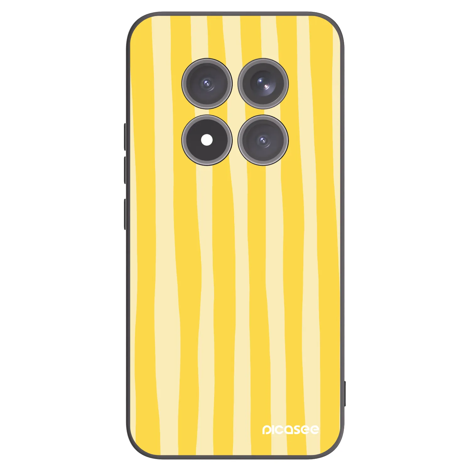 Picasee silikonowe czarne etui na Xiaomi Redmi Note 15 Pro+ - Lines lemon