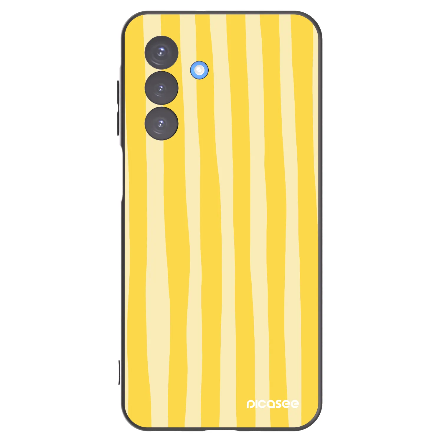 Picasee silikonowe czarne etui na Samsung Galaxy A17 5G - Lines lemon