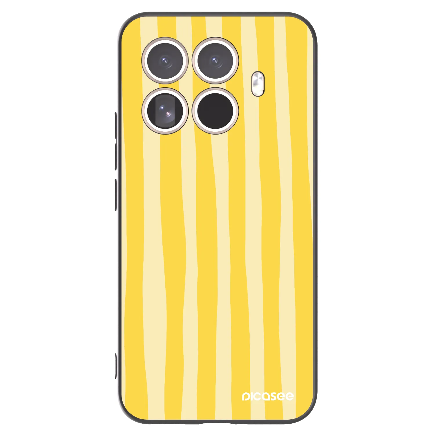 Picasee silikonowe czarne etui na Xiaomi 15T Pro - Lines lemon
