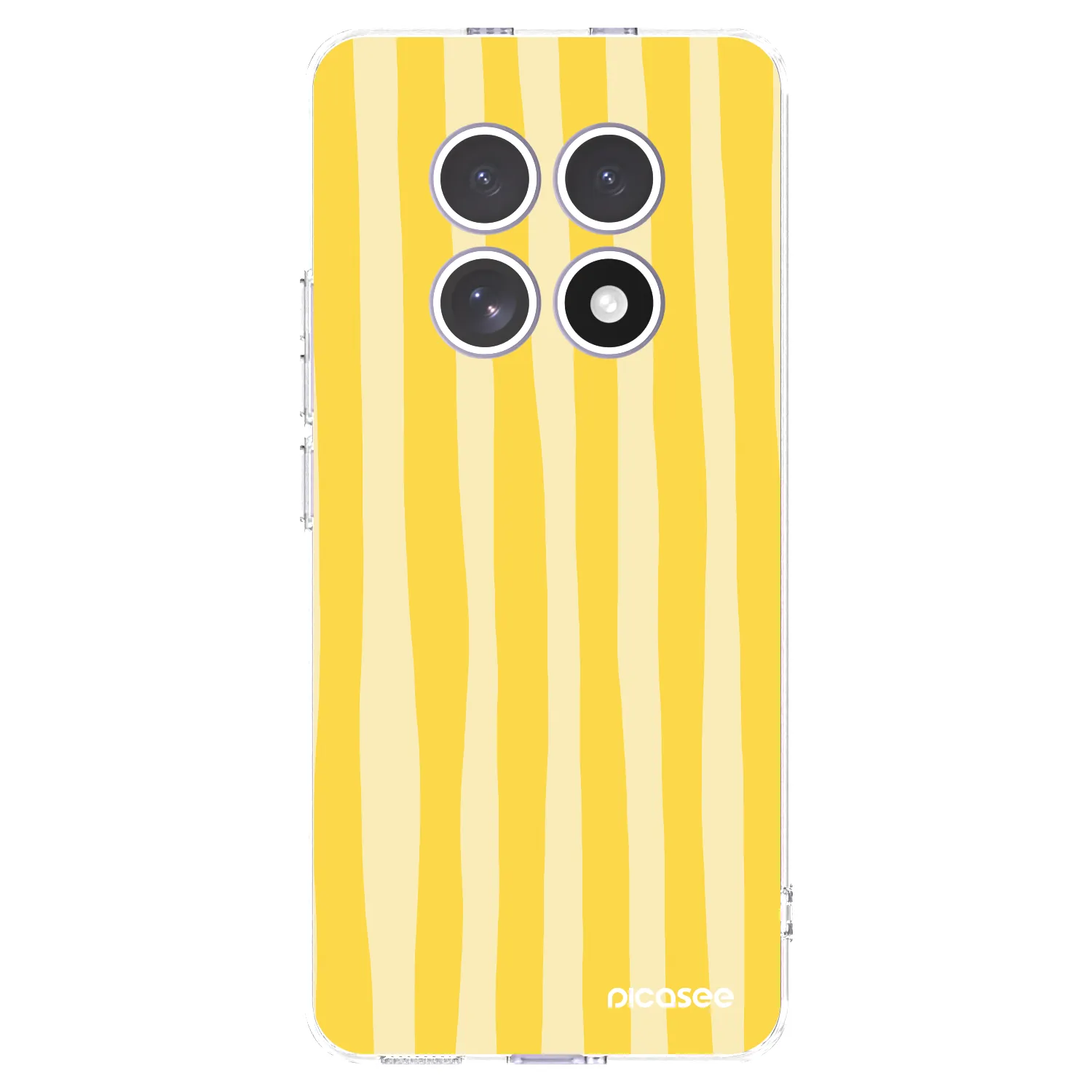 Picasee silikonowe przeźroczyste etui na Xiaomi Redmi Note 15 4G - Lines lemon