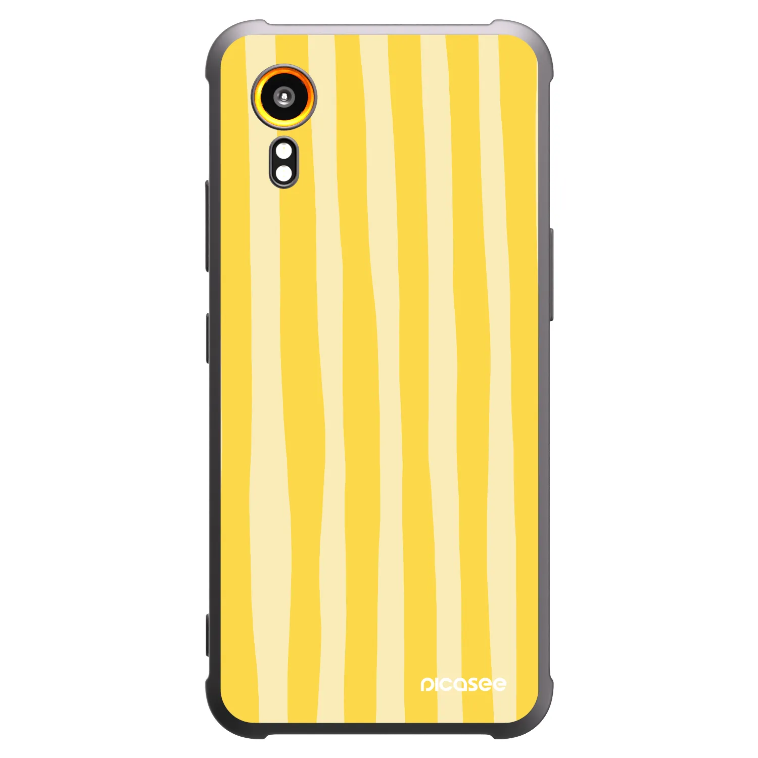 Picasee silikonowe czarne etui na Samsung Galaxy XCover 7 - Lines lemon