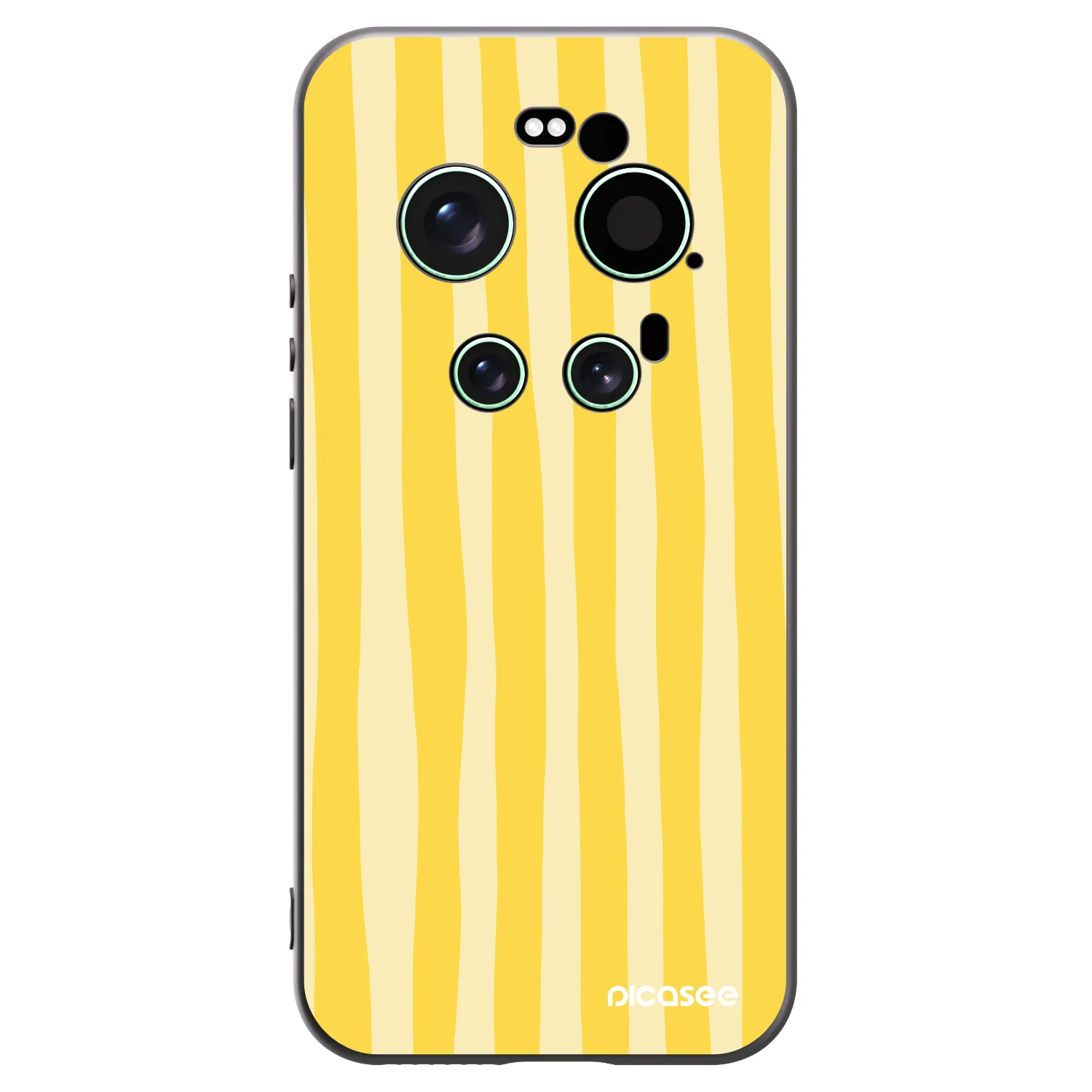 Picasee silikonowe czarne etui na Xiaomi 17 Ultra - Lines lemon