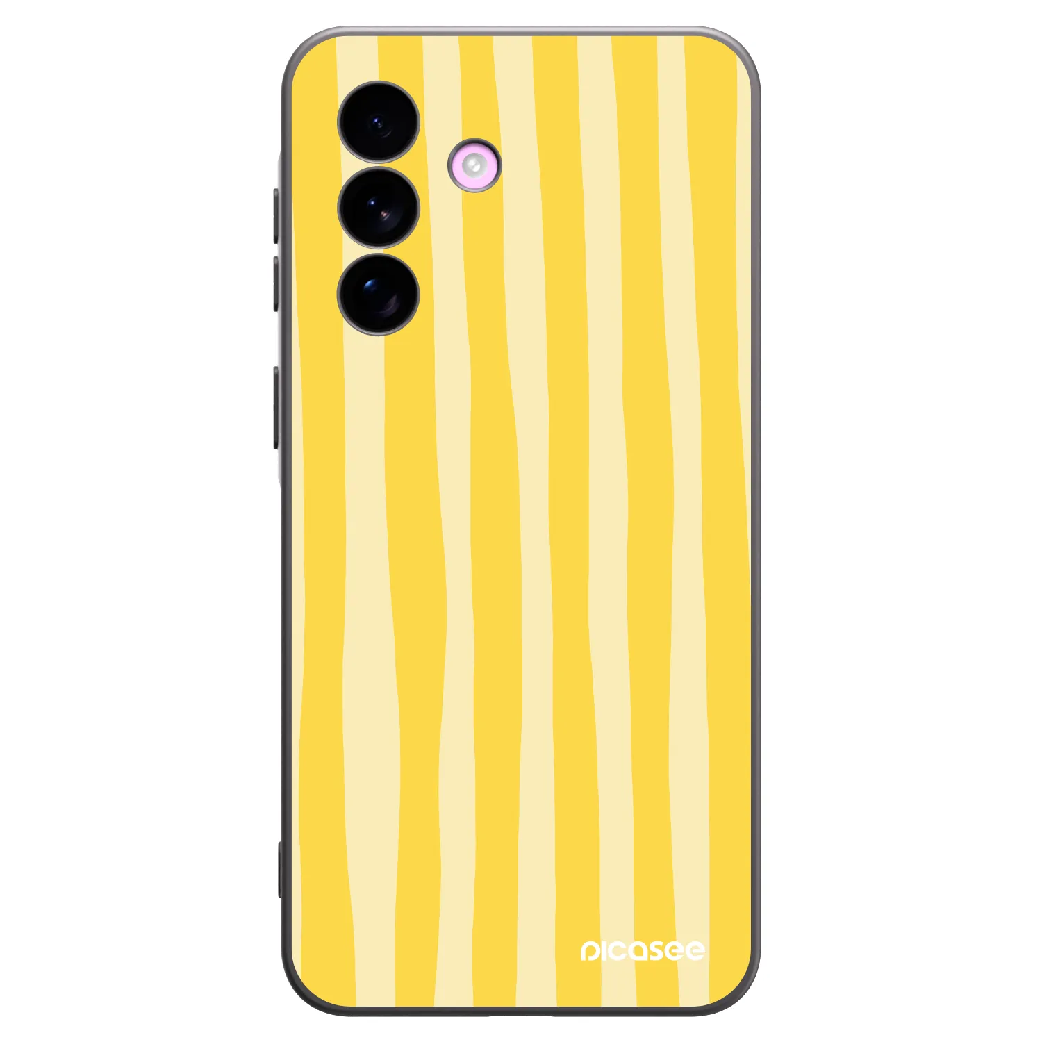 Picasee silikonowe czarne etui na Samsung Galaxy A57 5G - Lines lemon