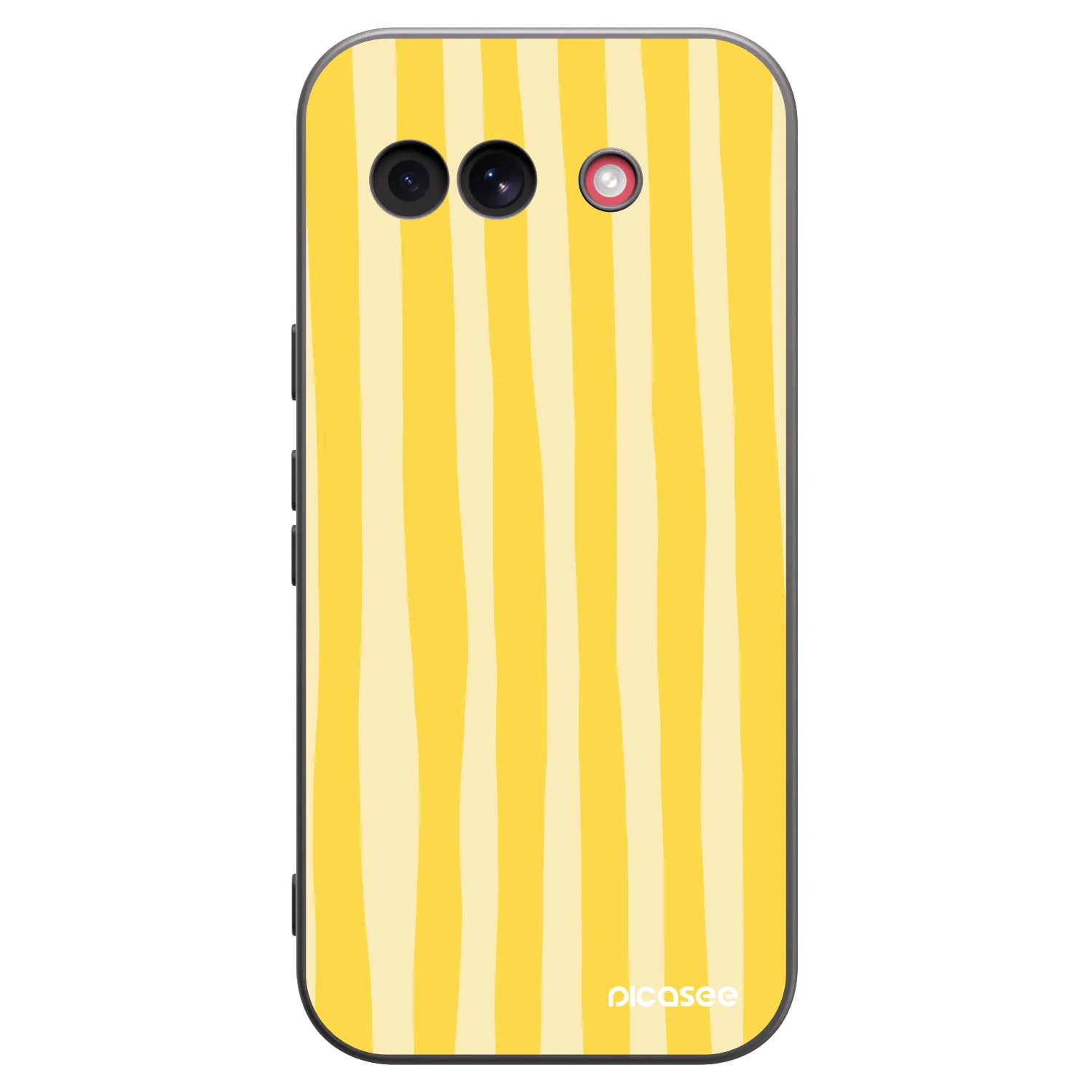 Picasee silikonowe czarne etui na Google Pixel 10a - Lines lemon