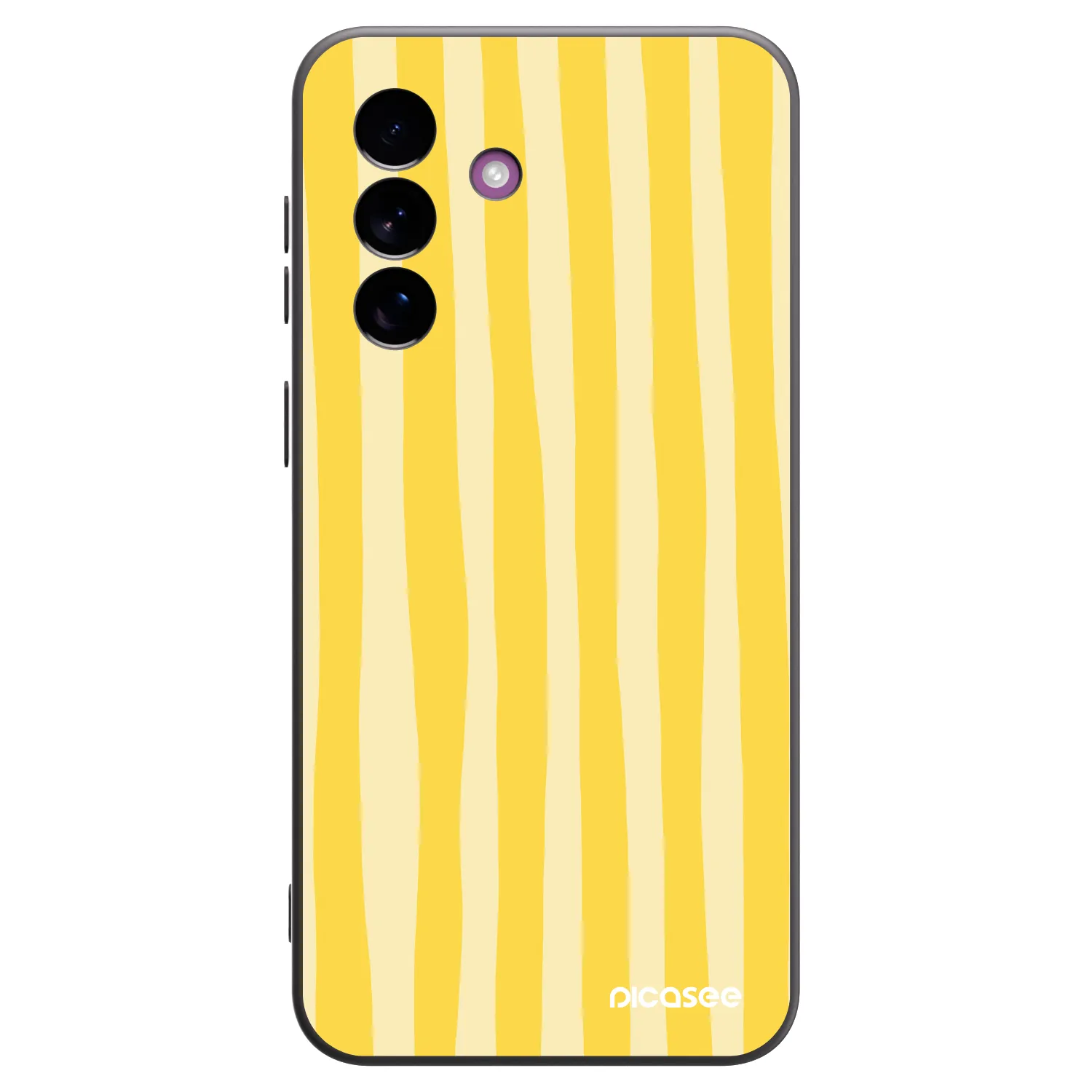 Picasee silikonowe czarne etui na Samsung Galaxy A37 - Lines lemon