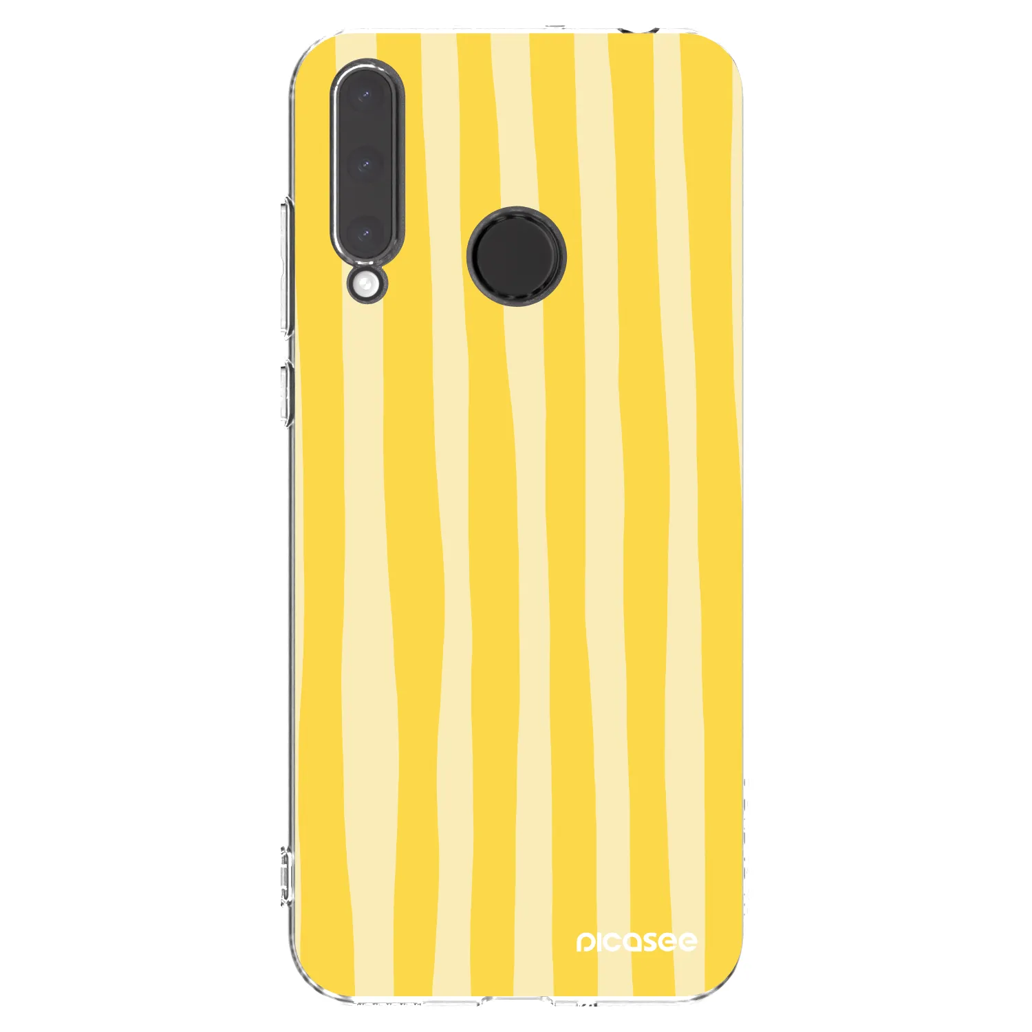 Picasee silikonowe przeźroczyste etui na Honor 20 Lite - Lines lemon