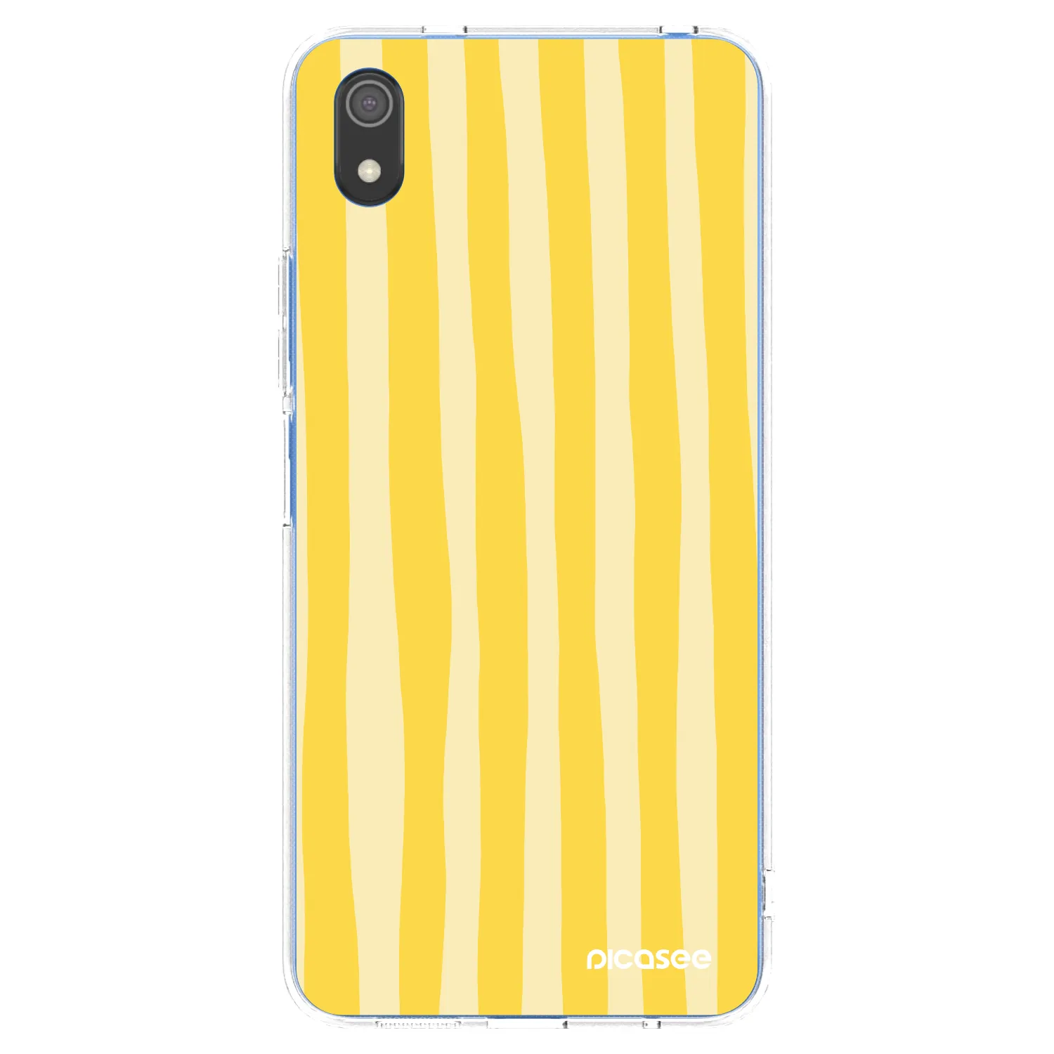 Picasee silikonowe przeźroczyste etui na Xiaomi Redmi 7A - Lines lemon