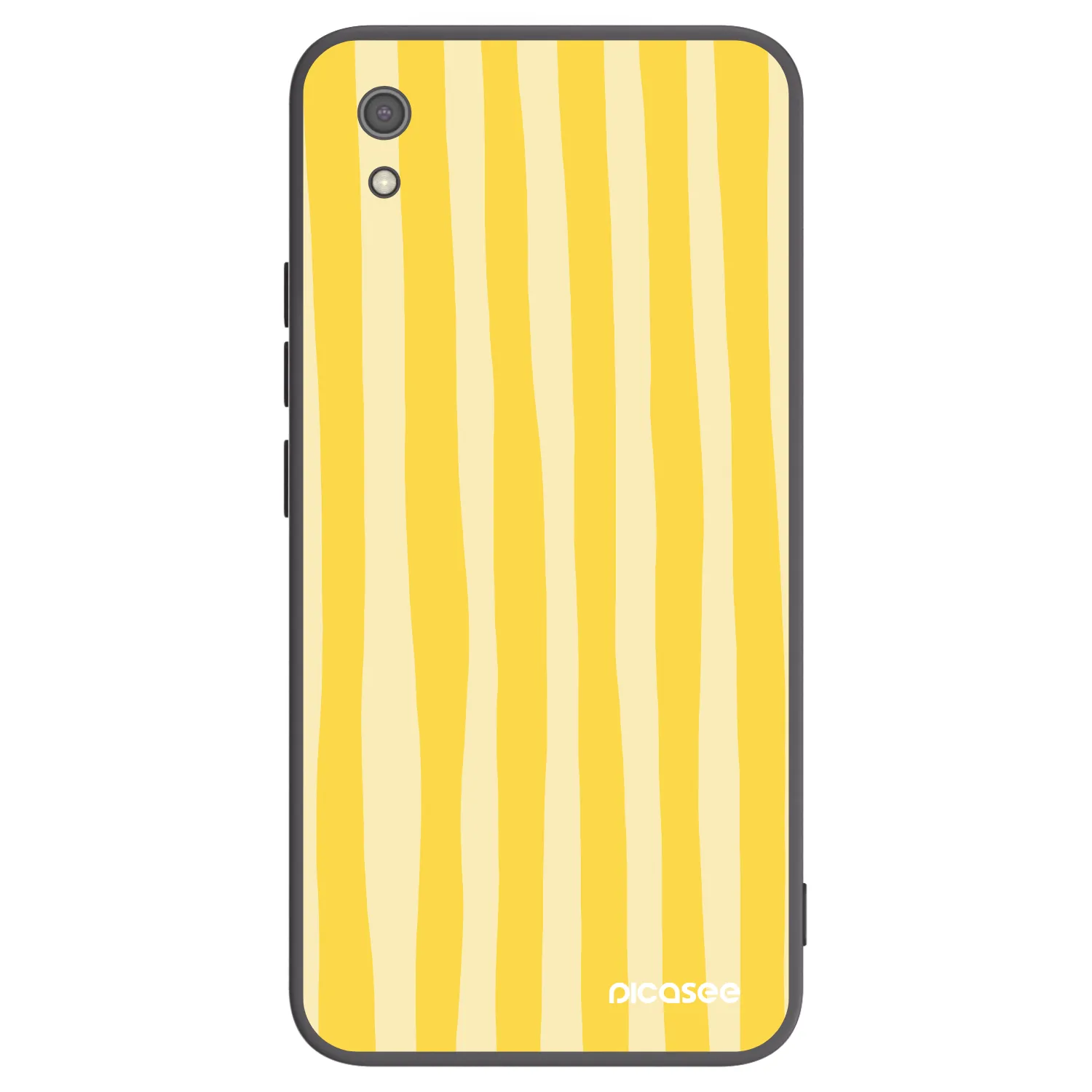 Picasee silikonowe czarne etui na Xiaomi Redmi 7A - Lines lemon