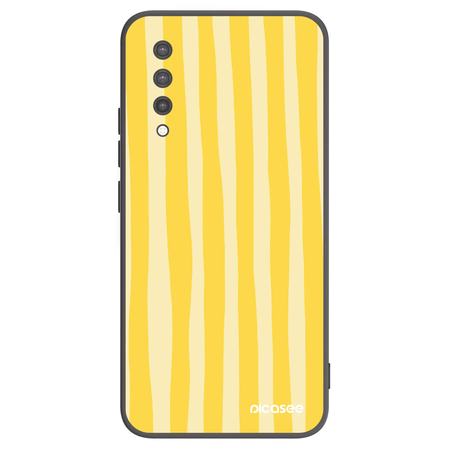Picasee silikonowe czarne etui na Xiaomi Mi 9 Lite - Lines lemon