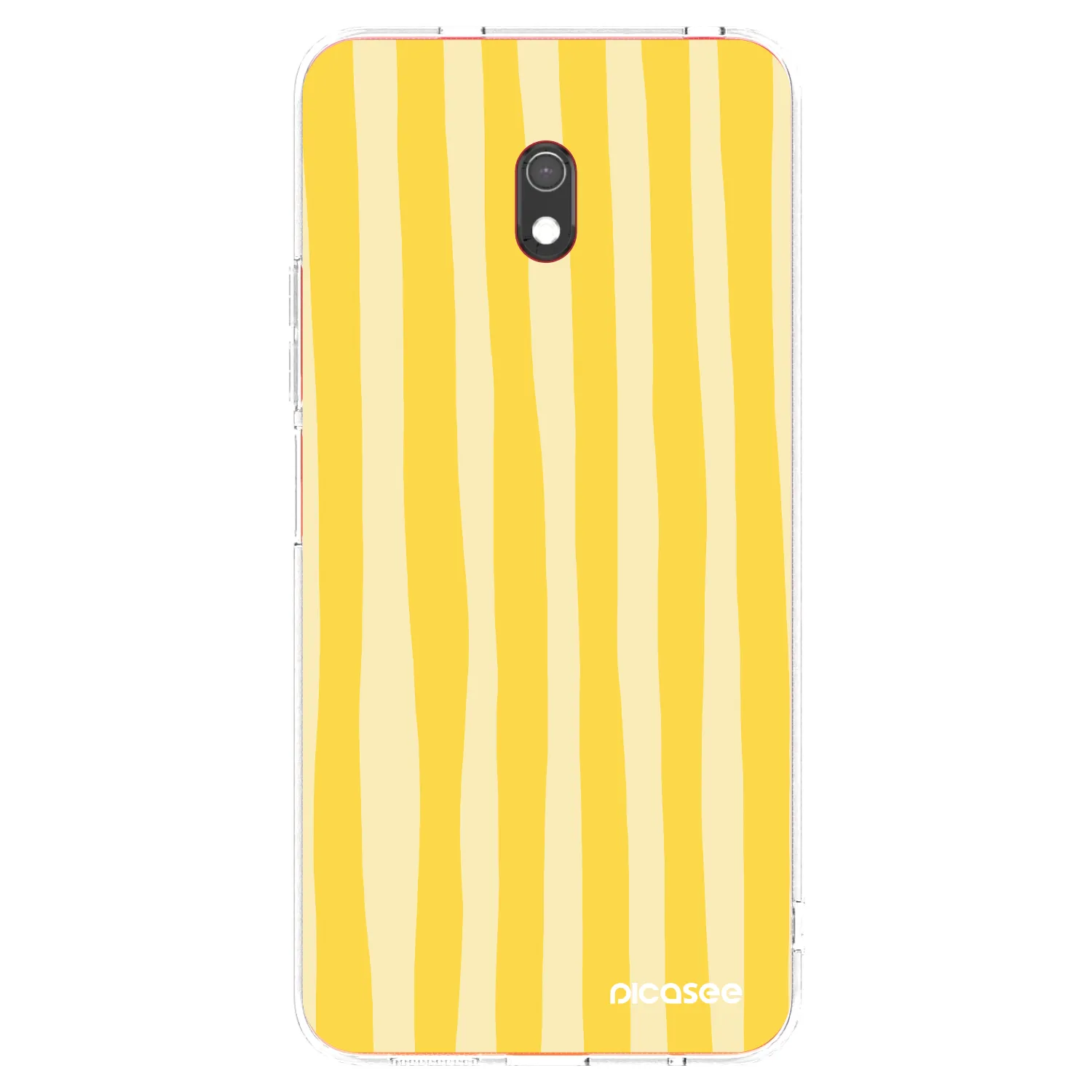Picasee silikonowe przeźroczyste etui na Xiaomi Redmi 8A - Lines lemon
