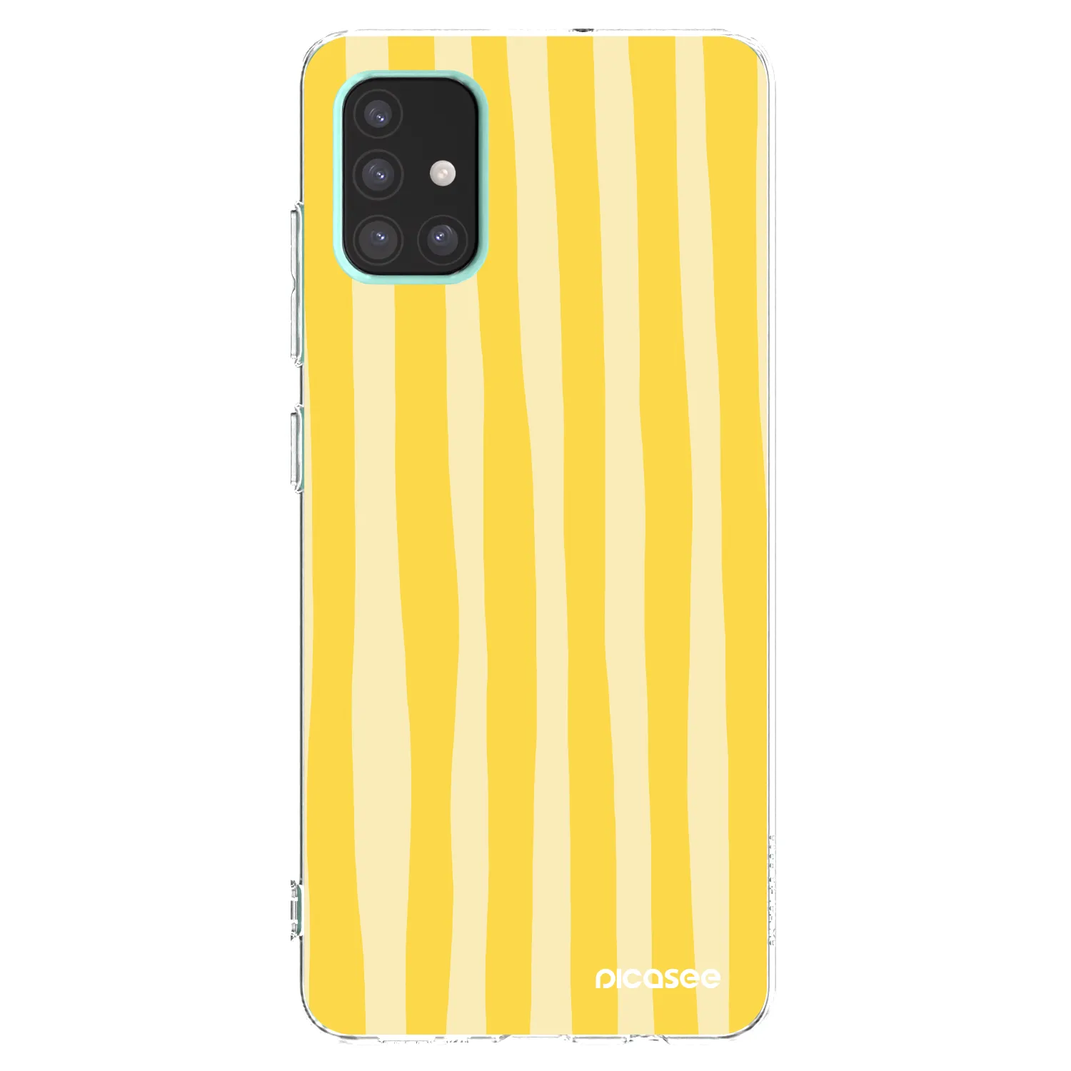 Picasee silikonowe przeźroczyste etui na Samsung Galaxy A51 A515F - Lines lemon