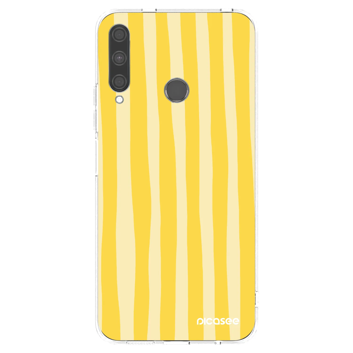 Picasee silikonowe przeźroczyste etui na Huawei P40 Lite E - Lines lemon