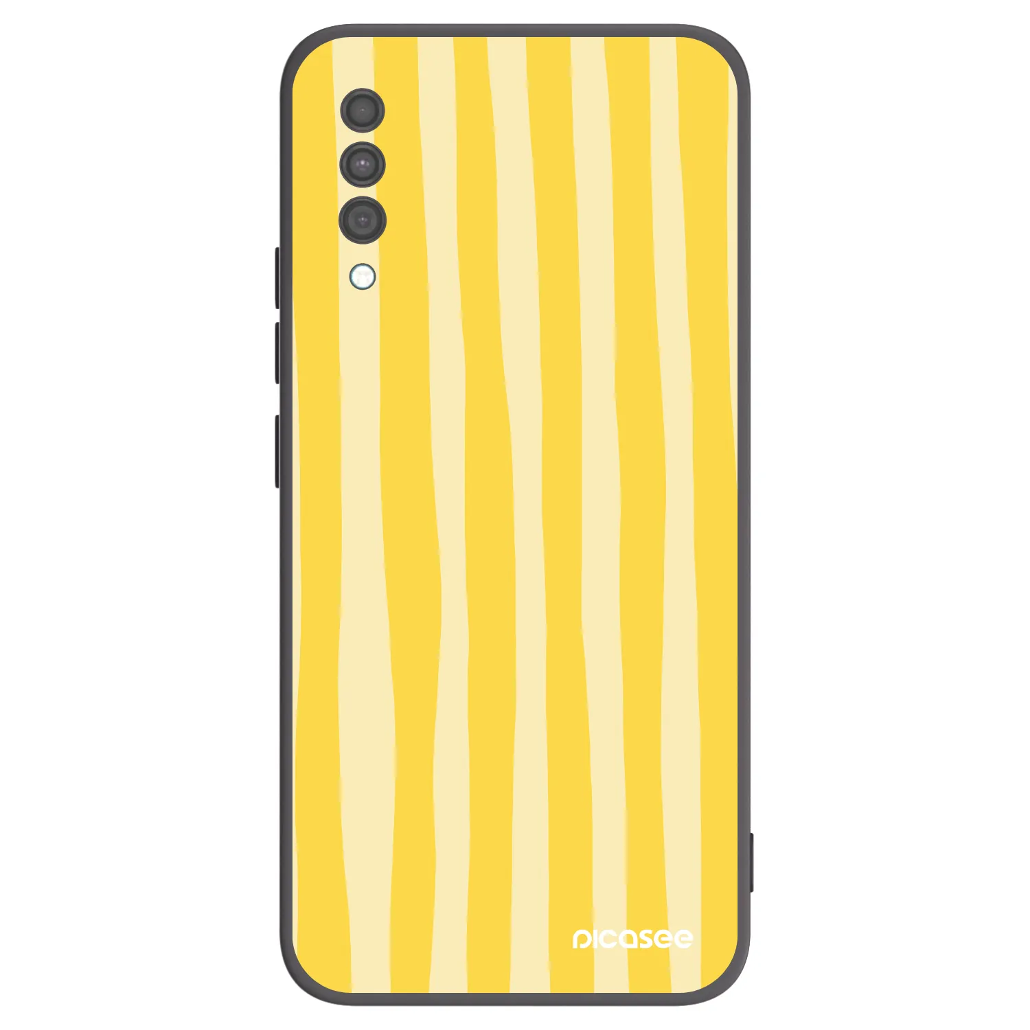 Picasee silikonowe czarne etui na Samsung Galaxy A30s A307F - Lines lemon