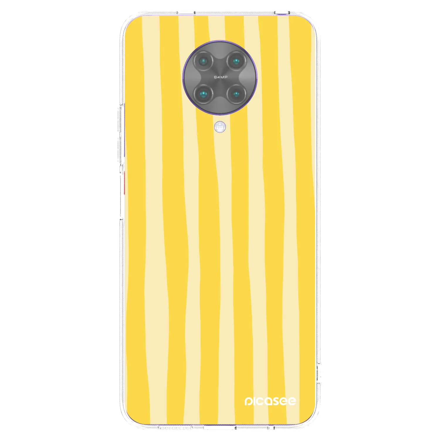 Picasee silikonowe przeźroczyste etui na Xiaomi Poco F2 Pro - Lines lemon