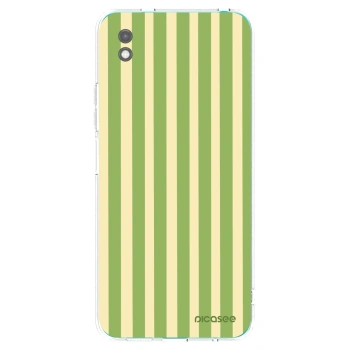 Picasee silikonowe czarne etui na Xiaomi Redmi 9A - Lines Matcha