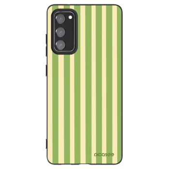 Picasee silikonowe czarne etui na Samsung Galaxy S20 FE - Lines Matcha