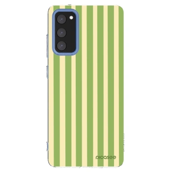 Picasee silikonowe przeźroczyste etui na Samsung Galaxy S20 FE - Lines Matcha