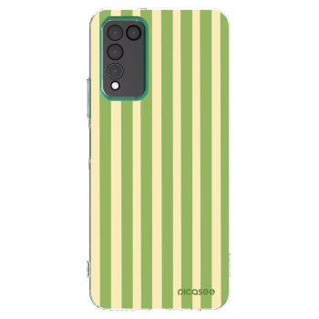 Picasee silikonowe przeźroczyste etui na Honor 10X Lite - Lines Matcha