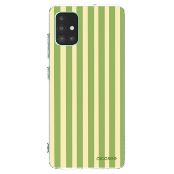 Picasee silikonowe przeźroczyste etui na Samsung Galaxy M51 M515F - Lines Matcha