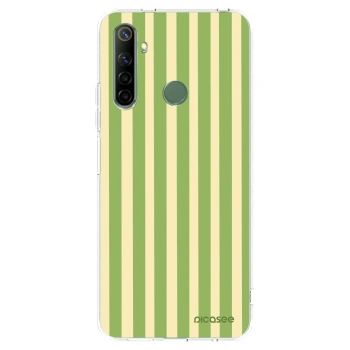 Picasee silikonowe przeźroczyste etui na Realme 6i - Lines Matcha