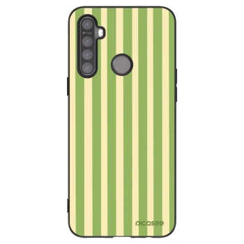 Picasee silikonowe czarne etui na Realme 6i - Lines Matcha