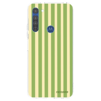Etui na Motorola Moto G8 - Lines Matcha