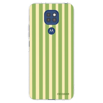 Picasee silikonowe przeźroczyste etui na Motorola Moto G9 Play - Lines Matcha
