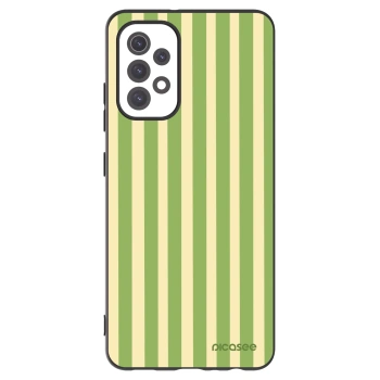 Picasee silikonowe czarne etui na Samsung Galaxy A32 5G A326B - Lines Matcha