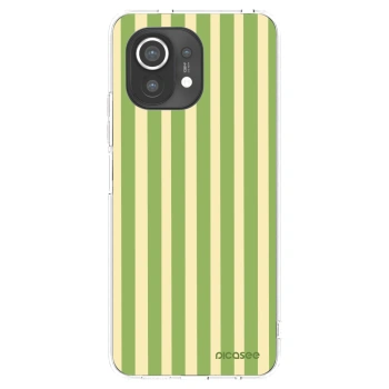 Picasee silikonowe przeźroczyste etui na Xiaomi Mi 11 - Lines Matcha