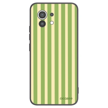 Picasee silikonowe czarne etui na Xiaomi Mi 11 - Lines Matcha