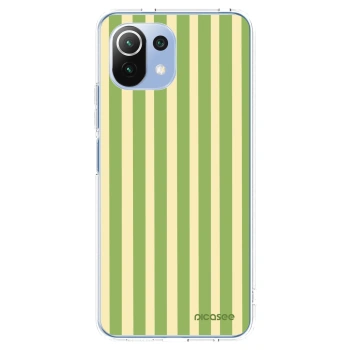 Picasee silikonowe przeźroczyste etui na Xiaomi Mi 11 Lite - Lines Matcha