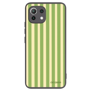 Picasee silikonowe czarne etui na Xiaomi Mi 11 Lite - Lines Matcha