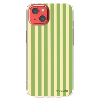 Picasee silikonowe przeźroczyste etui na Apple iPhone 13 - Lines Matcha