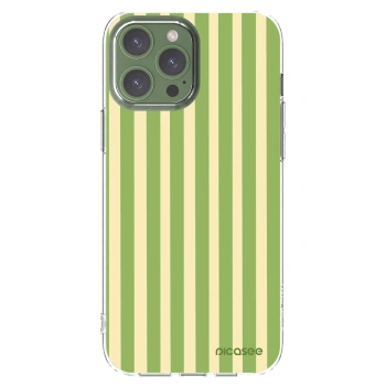 Picasee silikonowe przeźroczyste etui na Apple iPhone 13 Pro Max - Lines Matcha