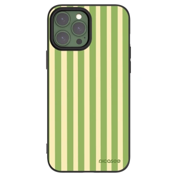 Picasee silikonowe czarne etui na Apple iPhone 13 Pro Max - Lines Matcha